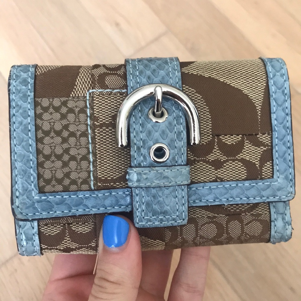 COACH snakeskin wallet